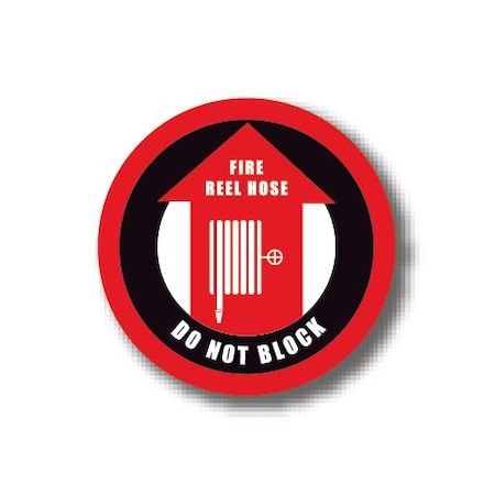 Ergomat 20in CIRCLE SIGNS - Fire Reel Hose Do Not Block DSV-SIGN 400 #1984 -UEN